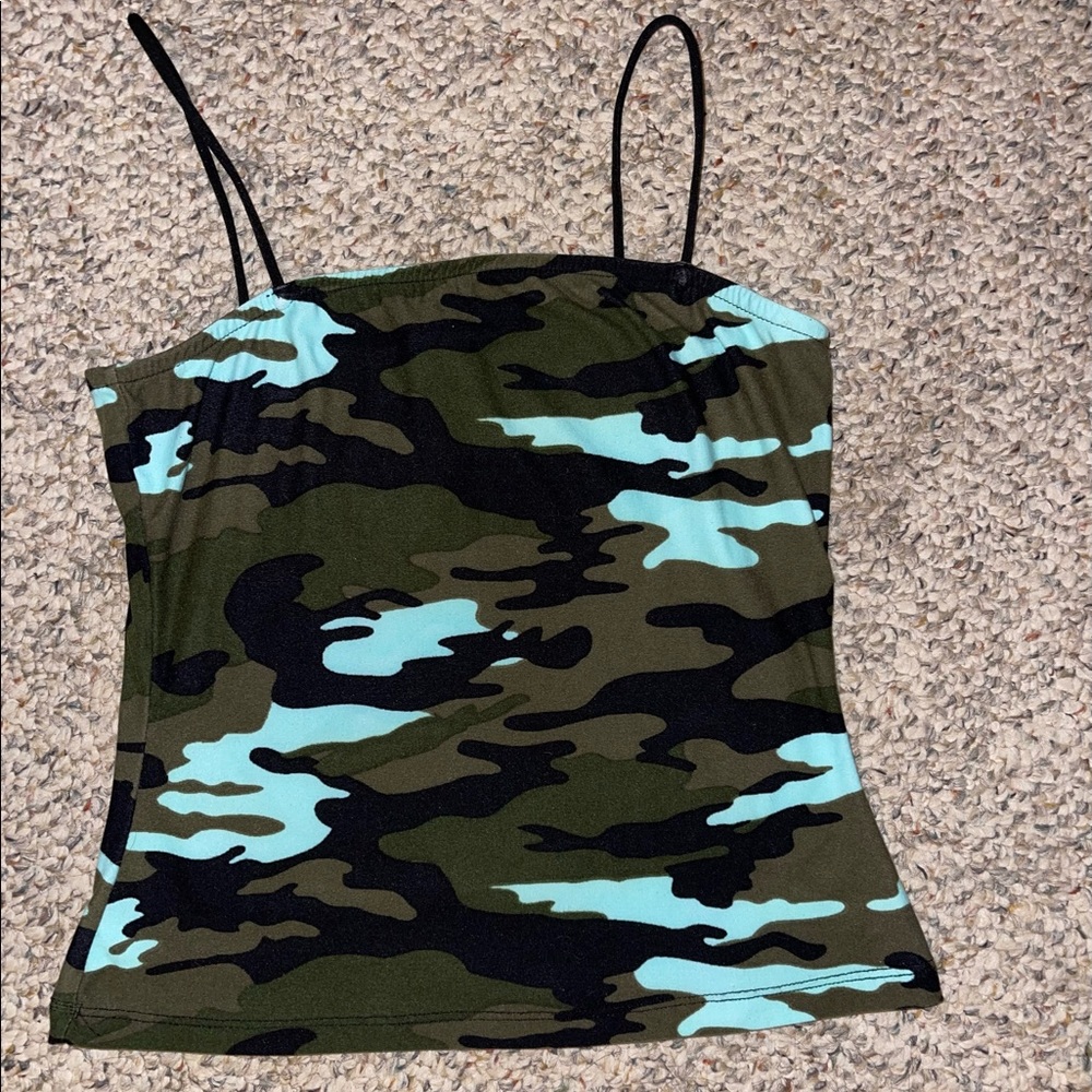 Rue 21 camo tank top. Used- like new